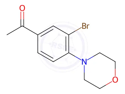 Chemical structure of 4-Acetyl-2-Bromo-1-morpholinobenzene
