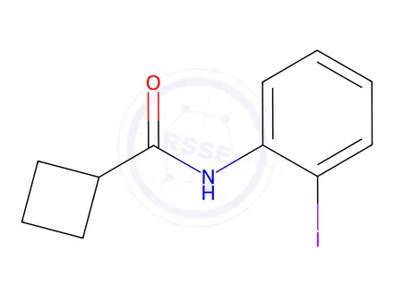 Chemical structure of N-(2-iodophenyl)cyclobutanecarboxamide