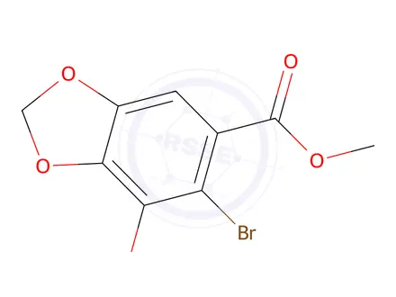 Chemical structure of Methyl 6-bromo-7-hydroxybenzo[d][1,3]dioxole-5-carboxylate