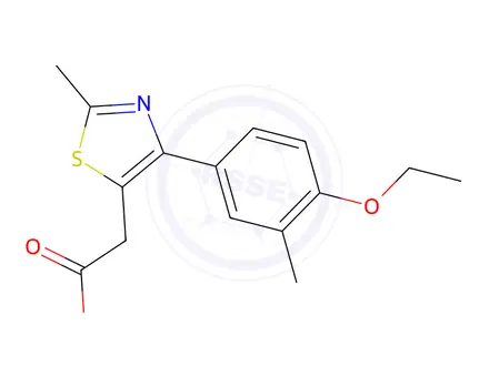 Chemical structure of 2-(4-(4-Ethoxy-3-methylphenyl)-2-methylthiazol-5-yl)acetic acid