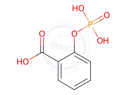 Chemical structure of 2-(Phosphonooxy)benzoic Acid