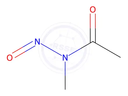 Chemical structure of N-methyl-N-nitroso Acetamide