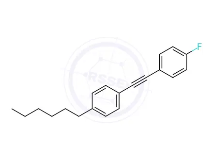 Chemical structure of Benzene, 1-fluoro-4-[(4-hexylphenyl)ethynyl]-(9CI)