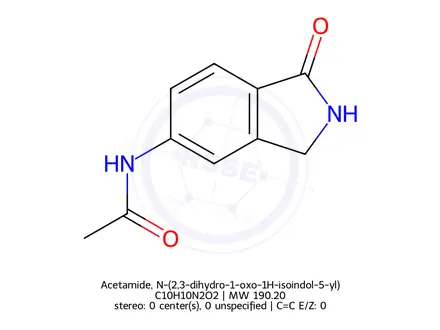 Chemical structure of Acetamide, N-(2,3-dihydro-1-oxo-1H-isoindol-5-yl)-