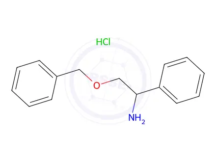 Chemical structure of 2-(benzyloxy)-1-phenylethan-1-amine hydrochloride