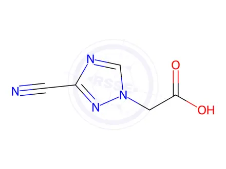 Chemical structure of 3-Cyano-1H-1,2,4-triazole-1-acetic Acid