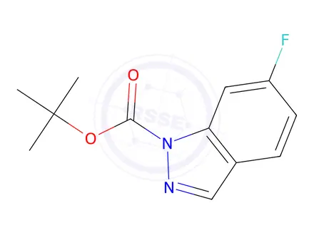 Chemical structure of tert-Butyl 6-fluoro-1H-indazole-1-carboxylate