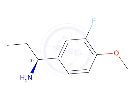 Chemical structure of (S)-1-(3-fluoro-4-methoxyphenyl)propan-1-amine