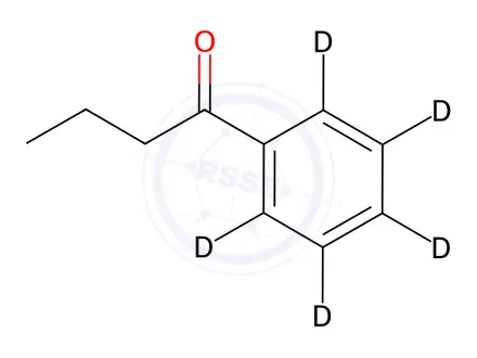 Chemical structure of Butyrophenone-2',3',4',5',6'-d5
