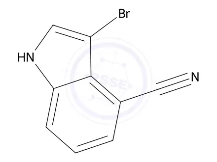 Chemical structure of 3-Bromo-4-cyanoindole