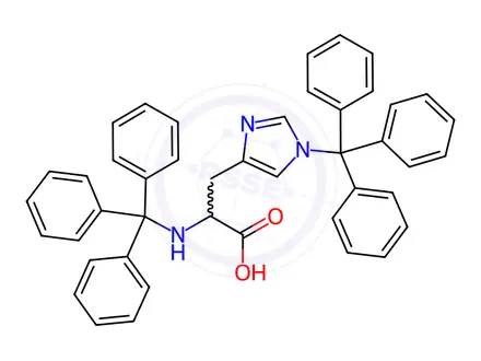 Chemical structure of Trt-His(Trt)-OH