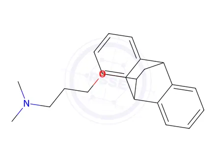 Chemical structure of 9,10-Dihydro-9-(3-dimethylaminopropoxy)-9,10-ethanoanthracene