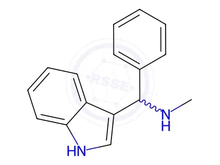 Chemical structure of 1-(1H-indol-3-yl)-N-methyl-1-phenylmethanamine