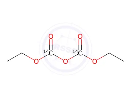 Chemical structure of DIETHYL PYROCARBONATE-CARBONYL-14C
