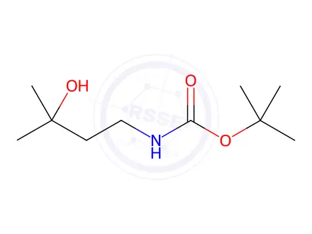 Chemical structure of Carbamic acid, N-(3-hydroxy-3-methylbutyl)-, 1,1-dimethylethyl ester