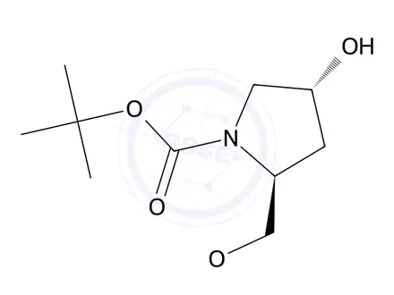 Chemical structure of Tert-butyl(2s,4r)-4-hydroxy-2-(methoxymethyl)pyrrolidine-1-carboxylate