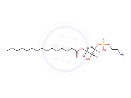 Chemical structure of 15:0 Lyso PE-d5
