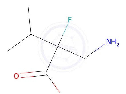 Chemical structure of 2-(Aminomethyl)-2-fluoro-3-methylbutanoic acid