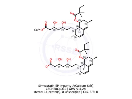 Chemical structure of Simvastatin EP Impurity A(Calcium Salt)