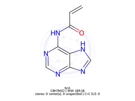 Chemical structure of N-(7H-purin-6-yl)acrylamide