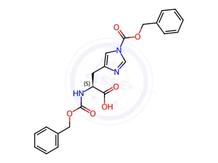 Chemical structure of N,1-Bis-Cbz-L-histidine