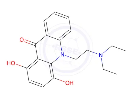 Chemical structure of 10-(2-(Diethylamino)ethyl)-1,4-dihydroxy-9(10H)-acridinone