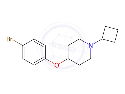 Chemical structure of 4-(4-bromophenoxy)-1-cyclobutylpiperidine