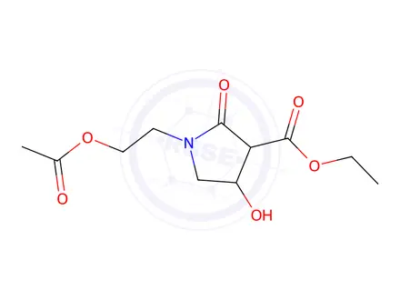 Chemical structure of Ethyl 1-(2-acetoxyethyl)-4-hydroxy-2-oxopyrrolidine-3-carboxylate