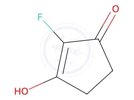 Chemical structure of 2-fluoro-3-hydroxycyclopent-2-en-1-one