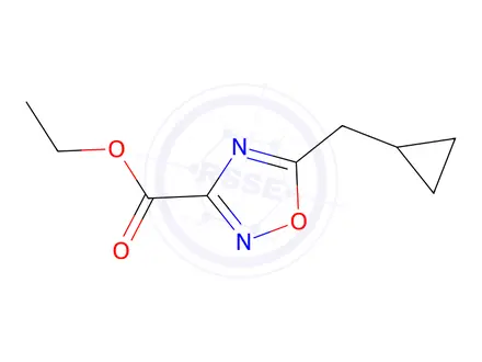 Chemical structure of Ethyl 5-(cyclopropylmethyl)-1,2,4-oxadiazole-3-carboxylate