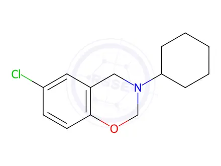 Chemical structure of 6-Chloro-3-cyclohexyl-3,4-dihydro-2H-1,3-benzoxazine