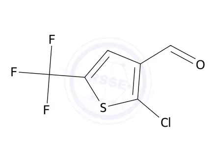 Chemical structure of 2-Chloro-5-(trifluoromethyl)thiophene-3-carbaldehyde