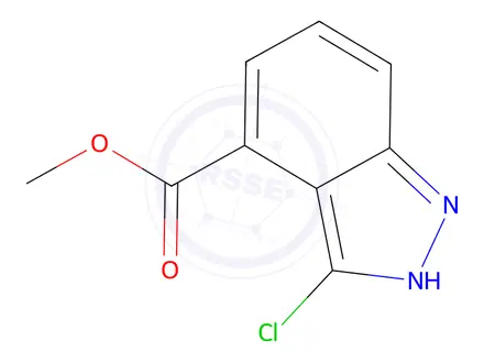 Chemical structure of Methyl 3-chloro-1H-indazole-4-carboxylate