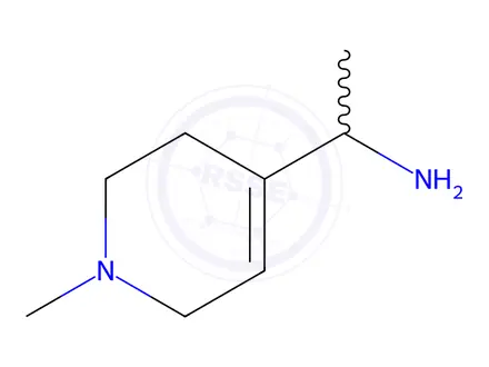 Chemical structure of 1-(1-methyl-1,2,3,6-tetrahydropyridin-4-yl)ethan-1-amine