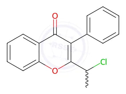 Chemical structure of 2-(1-Chloroethyl)-3-phenyl-4H-chromen-4-one