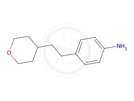 Chemical structure of 4-(2-(Tetrahydro-2H-pyran-4-yl)ethyl)aniline