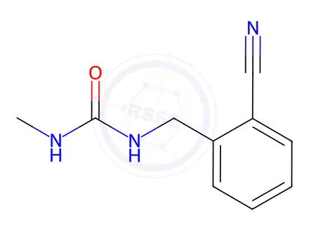 Chemical structure of 1-(2-cyanobenzyl)-3-methylurea