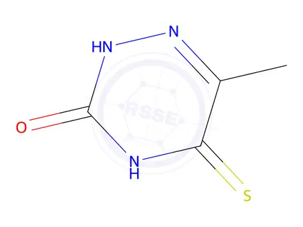 Chemical structure of 6-methyl-5-sulfanylidene-2,3,4,5-tetrahydro-1,2,4-triazin-3-one
