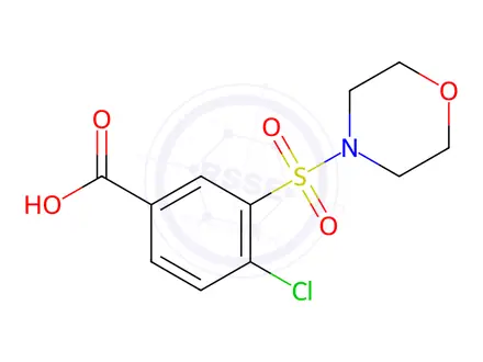 Chemical structure of 4-Chloro-3-(morpholine-4-sulfonyl)benzoic acid