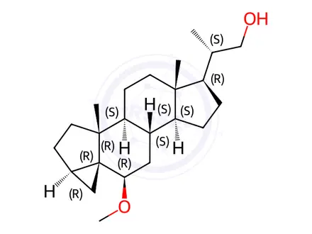 Chemical structure of (3β,5α,6β,20S)-6-Methoxy-3,5-cyclopregnane-20-methanol
