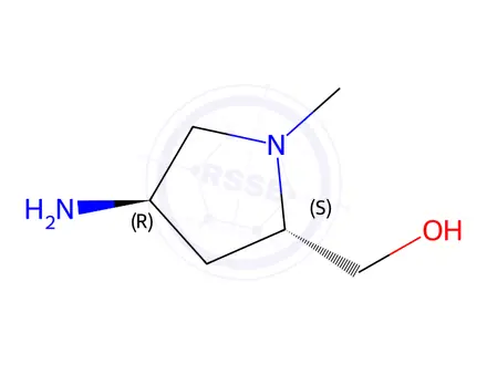 Chemical structure of ((2S,4R)-4-amino-1-methylpyrrolidin-2-yl)methanol