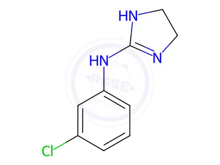 Chemical structure of N-(3-chlorophenyl)-4,5-dihydro-1h-imidazol-2-amine