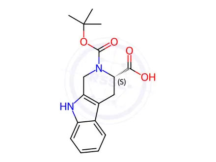Chemical structure of (3S)-1-(tert-Butoxycarbonyl)-2,3,4,9-tetrahydro-1h-pyrido[3,4-b]indole-3-carboxylic Acid