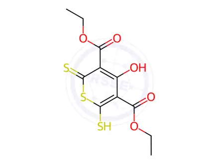 Chemical structure of Diethyl2,6-dimercapto-4-oxo-4H-thiopyran-3,5-dicarboxylate
