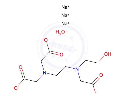 Chemical structure of N-(2-Hydroxyethyl)ethylenediaminetriacetic acid trisodium salt hydrate