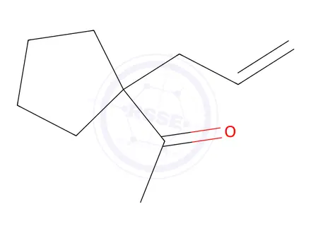 Chemical structure of Ethanone, 1-[1-(2-propenyl)cyclopentyl]-(9CI)