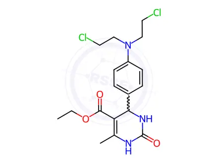 Chemical structure of Ethyl 4-(4-(bis(2-chloroethyl)amino)phenyl)-6-methyl-2-oxo-1,2,3,4-tetrahydropyrimidine-5-carboxylate