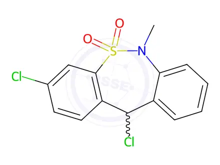 Chemical structure of Tianeptine Chloro Intermediate