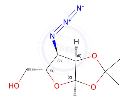 Chemical structure of 3-Azido-3-deoxy-1,2-O-isopropylidene-α-D-ribofuranose