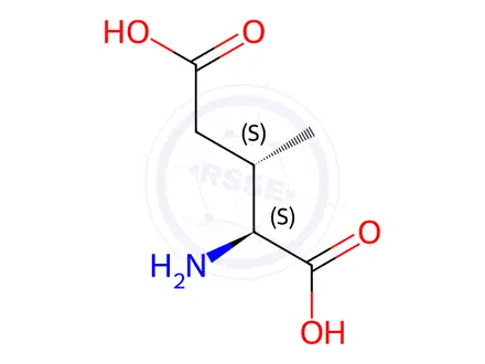 Chemical structure of (2s,3s)-3-Methylglutamic acid